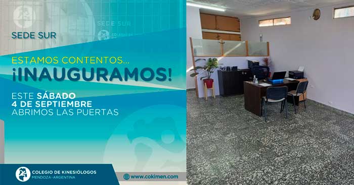 ESTE SÁBADO 4 DE SEPTIEMBRE INAUGURACIÓN SEDE SUR